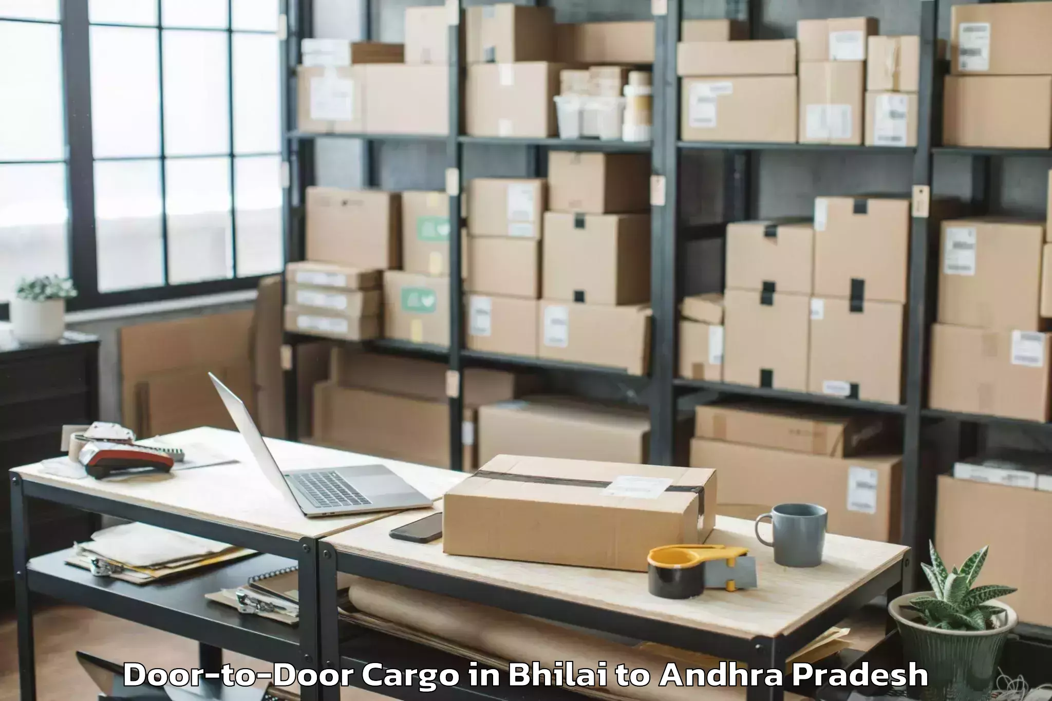 Reliable Bhilai to Nidamanur Door To Door Cargo